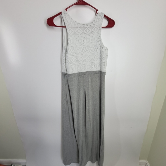 2 Tone Lace Tank Top Maxi Dress - Picture 3 of 6
